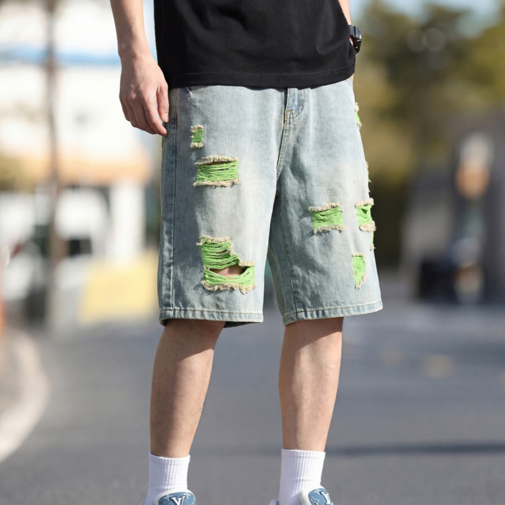 Men's Lined Ripped Denim Short - Fly Line recensione e prezzo