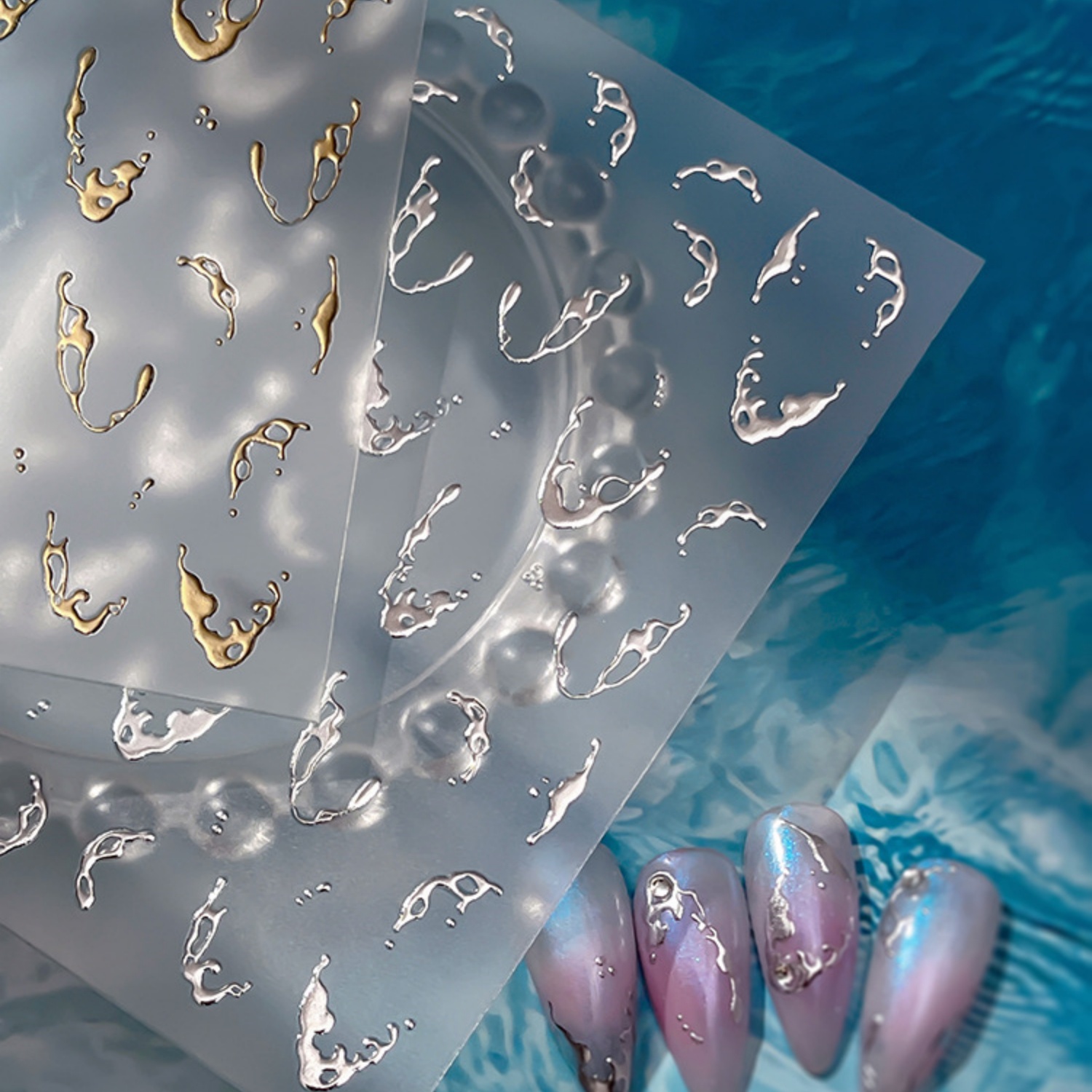 Gold Foil Water Splash 5D Nail - Freshwater Line recensione e prezzo