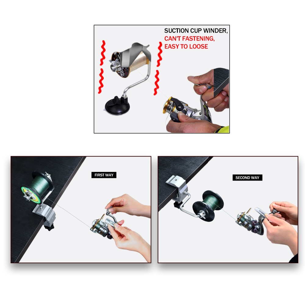 1pcs Portable Aluminum Fishing - Fishing Line Spooler recensione e prezzo