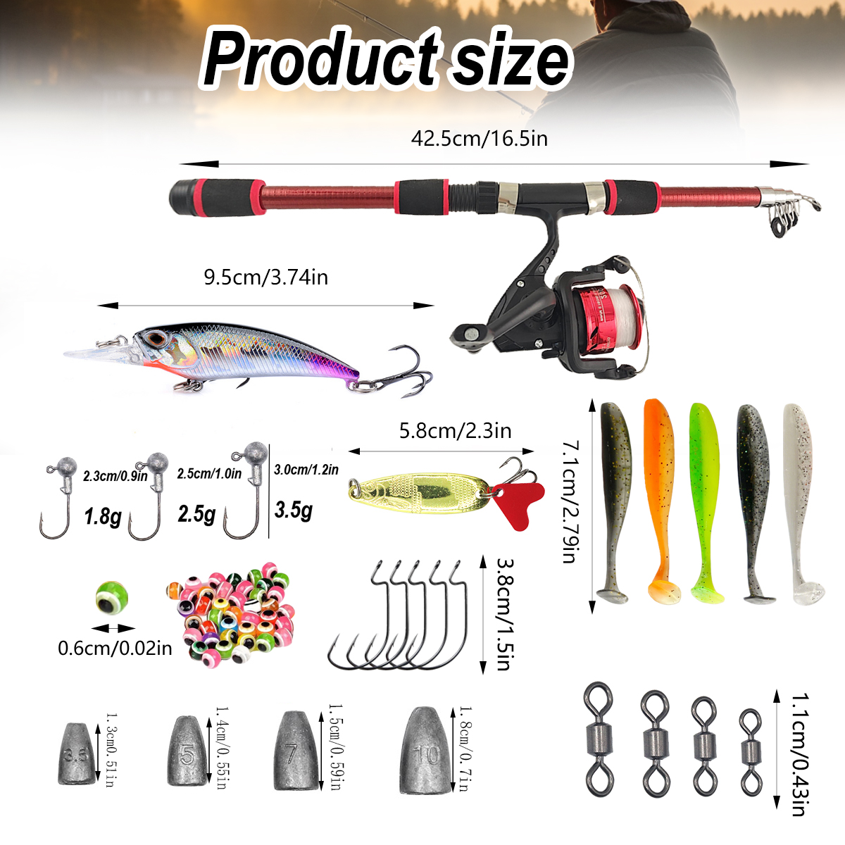 46Pcs Telescopic Fishing Rod R - Freshwater Line recensione e prezzo