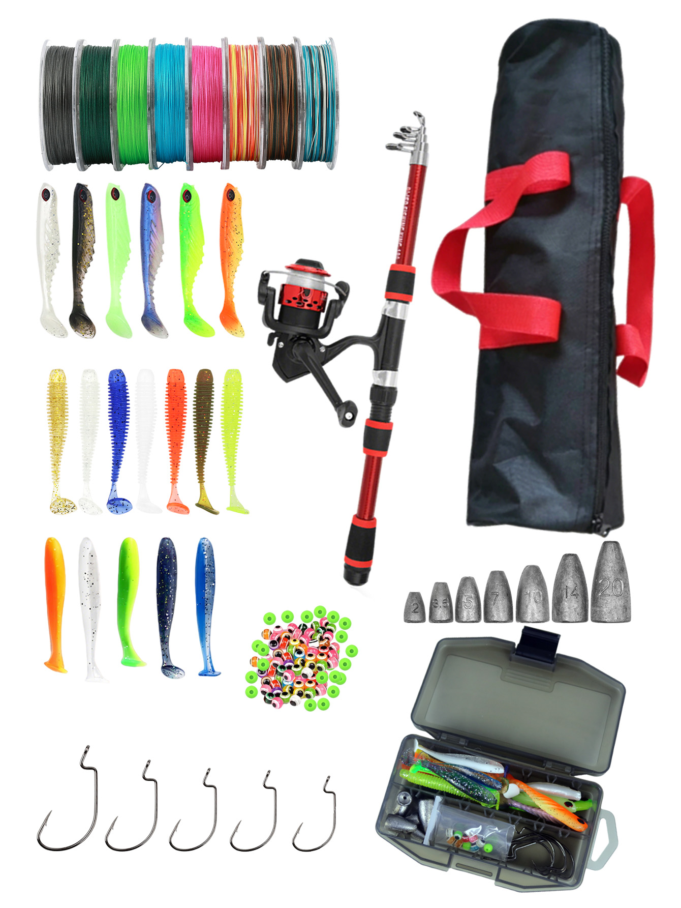 Fishing Rod Reel Combos Collap - Fishing Line Spooler recensione e prezzo