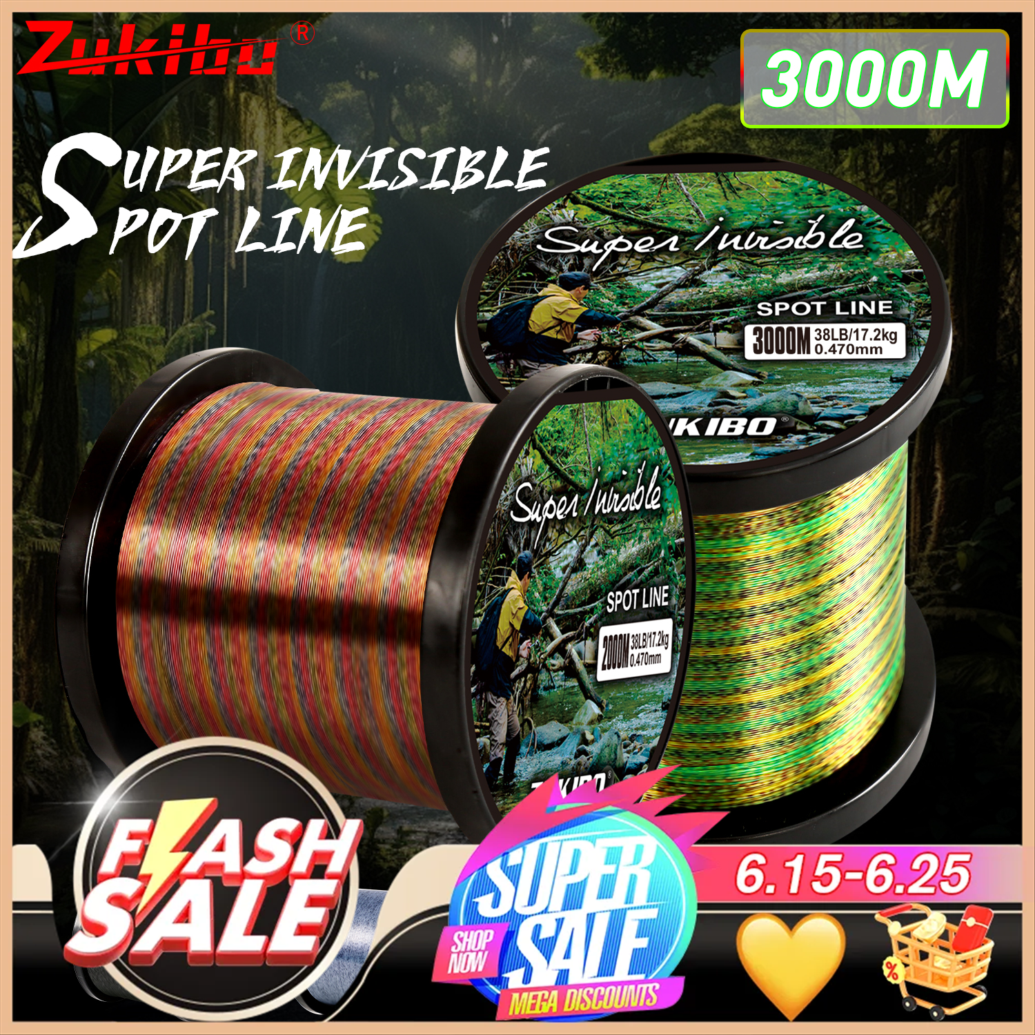 ZUKIBO 2000m 1000m 500m Invisi - Copolymer Line recensione e prezzo