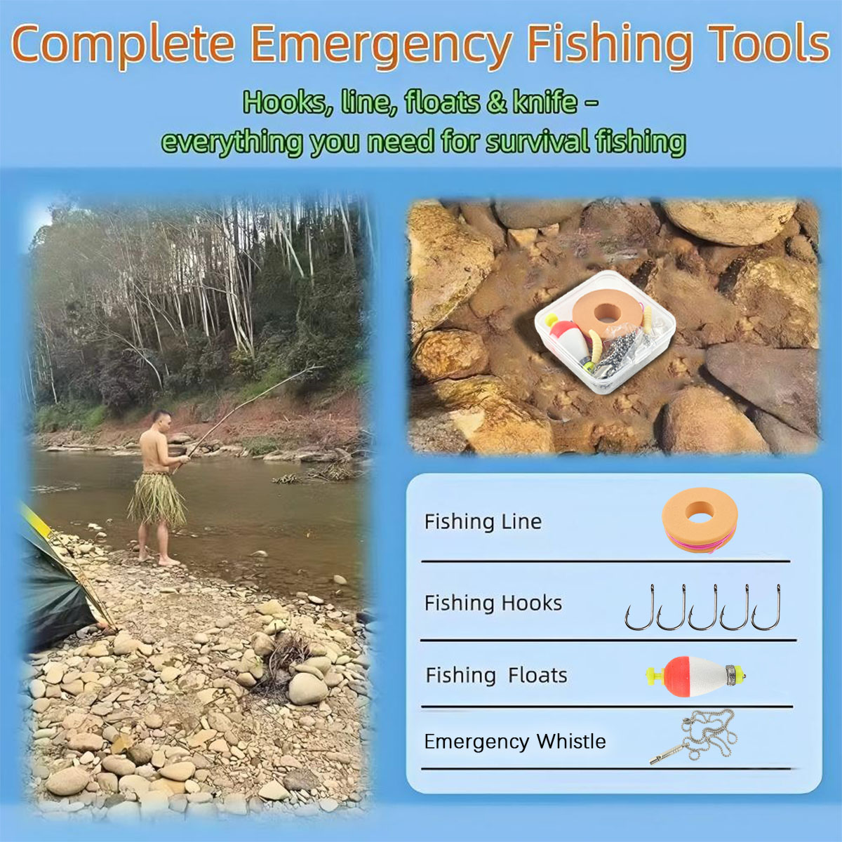 Portable Emergency Fishing Gea - Fishing Line Box recensione e prezzo